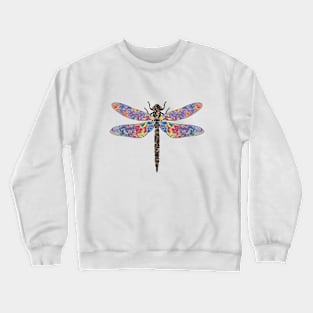 Crazy colorful dragonfly Crewneck Sweatshirt